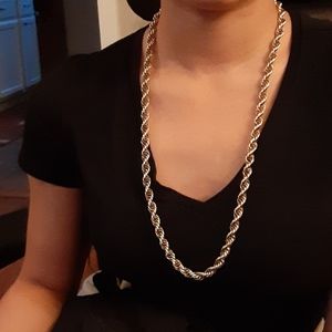 Thick gold plated rope chain